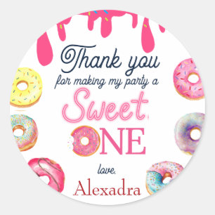 Sweet One 1st Birthday Classic Round Sticker