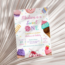 Sweet One 1st Birthday Ice cream, Doughnuts Party