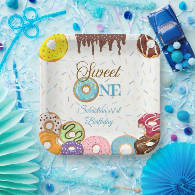 Sweet One 1st Birthday Party Plate | Customisable (Party)