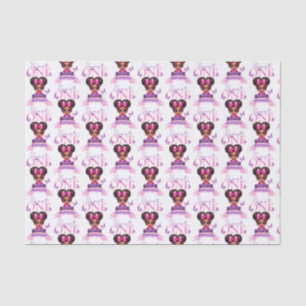 Sweet ONE Afro Puff Baby Girl Purple 1st Birthday  Tissue Paper