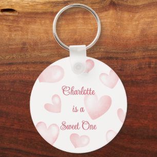 Sweet One, Any Name, Sweetheart One Party, Heart Key Ring