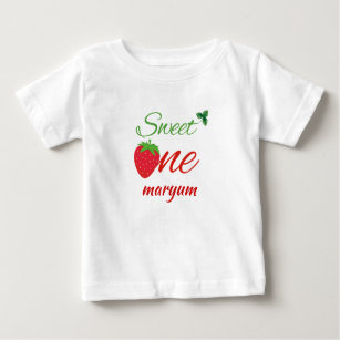 Sweet One Berry first Birthday Baby name Baby T-Shirt