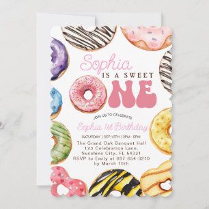 Sweet One Birthday Invitation, 1st Birthday Girl Invitation