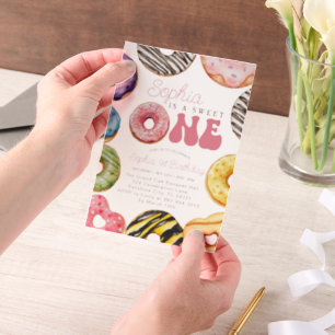 Sweet One Birthday Invitation, 1st Birthday Girl  Vellum Invitations