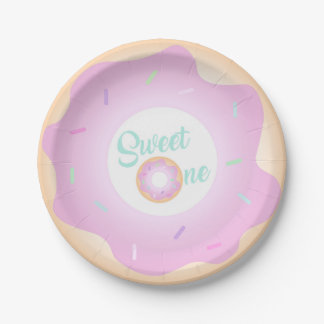 Sweet One Birthday Party Doughnut Plates