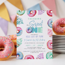 Sweet One Cute Doughnuts Boy 1st Birthday Party