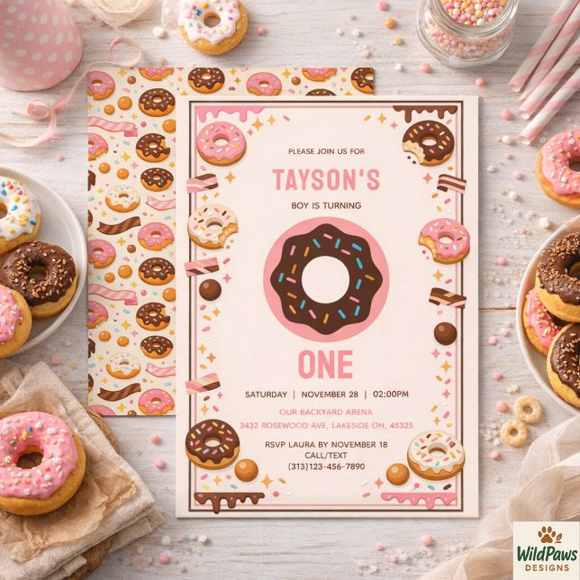 Sweet One Donut 1st Birthday Party | Cute Donut  Invitation (Sweet One Donut 1st Birthday Party | Cute Donut Invitation
)