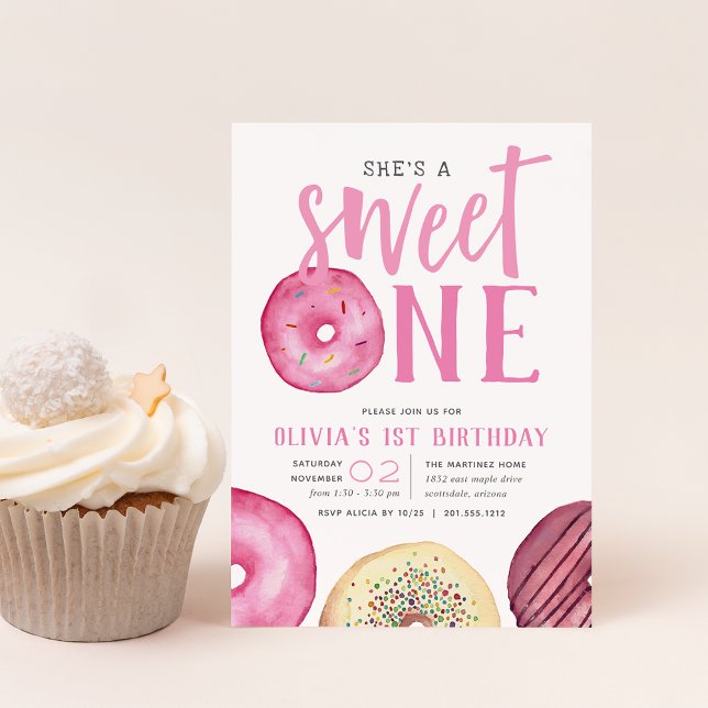 Sweet One | Donut First Birthday Party Invitation (Creator Uploaded)