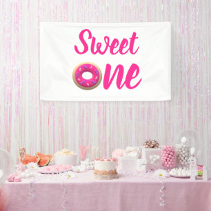 Sweet One Doughnut 1st Birthday Banner