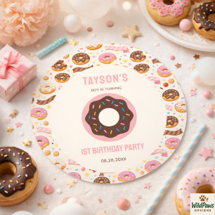 Sweet One Doughnut 1st Birthday Party   Cute Dough Classic Round Sticker