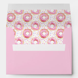 Sweet One Doughnut Theme 1st Birthday Pink Envelop Envelope