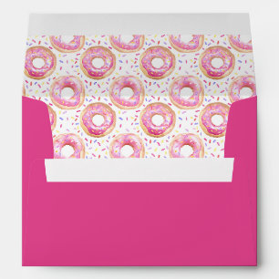 Sweet One Doughnut Theme 1st Birthday Pink Envelop Envelope