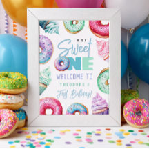 Sweet One Doughnuts Boy 1st Birthday Welcome Party