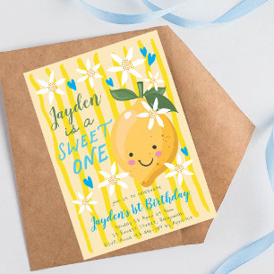 Sweet One First Birthday, Boys Lemon 1st  Invitation