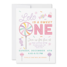 Sweet One First Birthday customisable Invitation