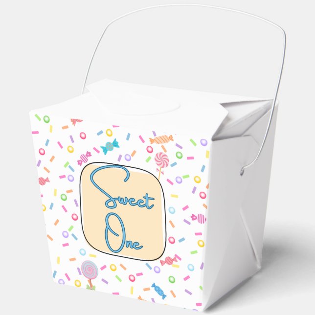 Sweet One First Birthday Party Favor Box (Front)
