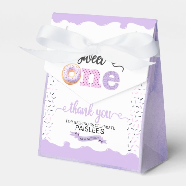 Sweet One First Birthday Party Favour Box (Front Side)