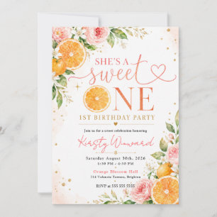 Sweet One First Birthday Party Invitation
