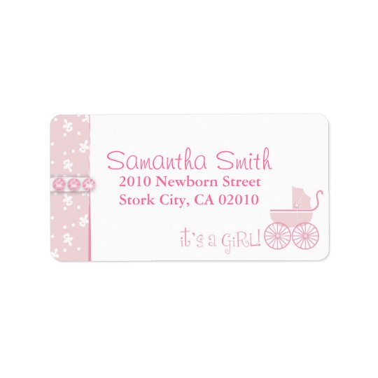 Sweet One Girl Address Label