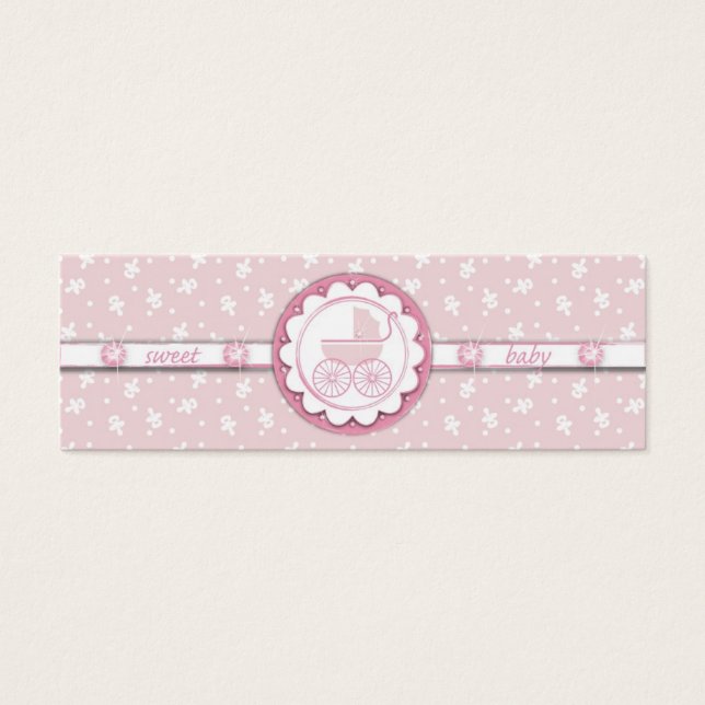 Sweet One Girl Skinny Gift Tag (Front)