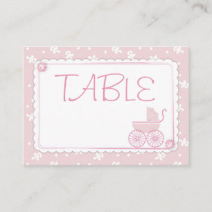 Sweet One Girl Table Card Flat Mini