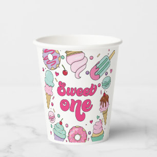 Sweet One Ice Cream and Sweets Birthday Paper Cups