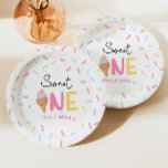 Sweet One Ice Cream First 1st Birthday Party Paper Plate<br><div class="desc">These are Sweet One Ice Cream First 1st Birthday Party Paper Plates!</div>