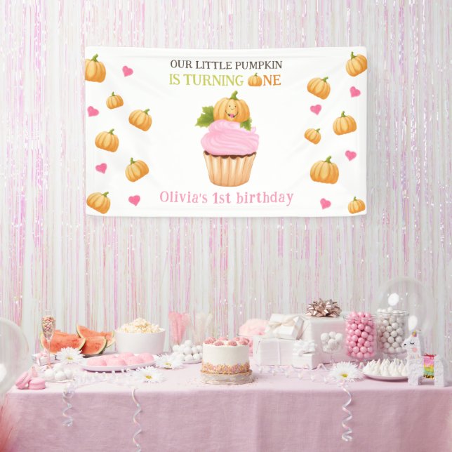 Sweet One Little Pumkin  Banner (Party)