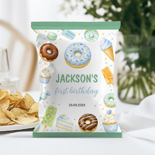 Sweet One Pastel Doughnut Birthday Chip Bag Wrappe Flyer