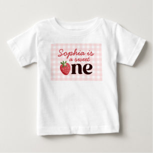 Sweet One Strawberry 1st Birthday Baby T-Shirt