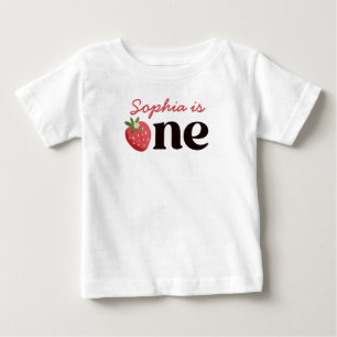 Sweet One Strawberry Girl 1st Birthday Baby T-Shirt