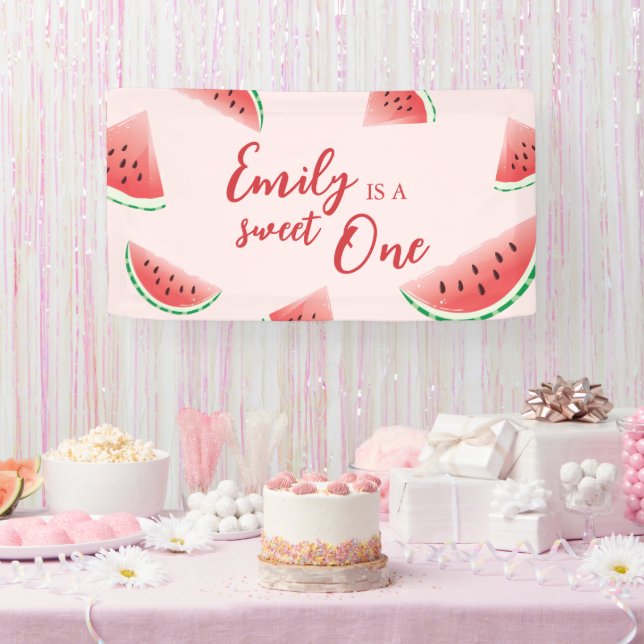 Sweet One Watermelon Birthday Banner (Party)
