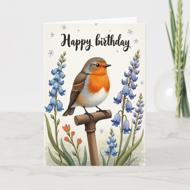 Sweet Orange Bird Card (Front)