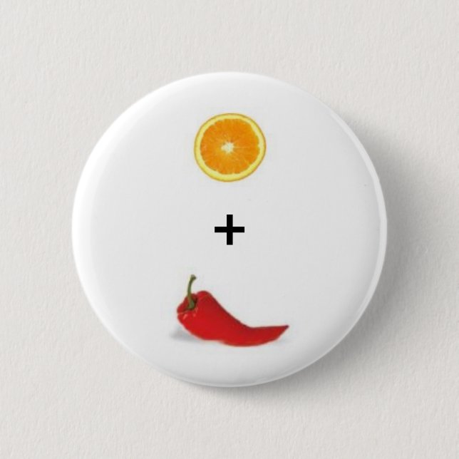 Sweet Orange/Chilli Pepper 6 Cm Round Badge (Front)
