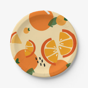 Sweet Orange fruit Paper Plate