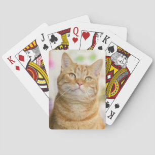 Sweet Orange Tabby Cat Playing Cards