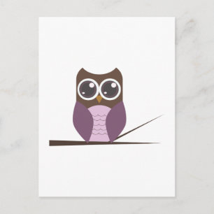 Sweet Owl on Branch Postcard