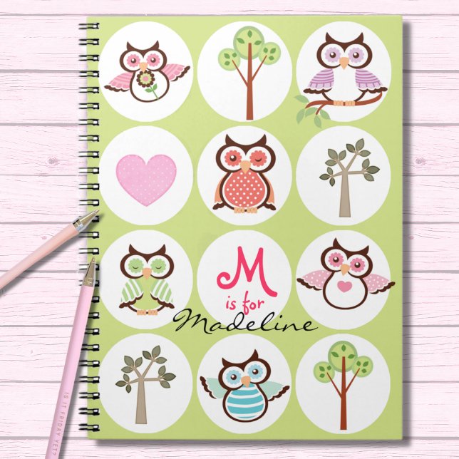 Sweet Owl Sampler Personalised Notebook (Creator Uploaded)