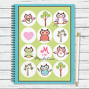 Sweet Owl Sampler Personalised Notebook