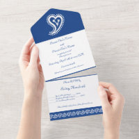 Sweet Paisley Hearts in Blue