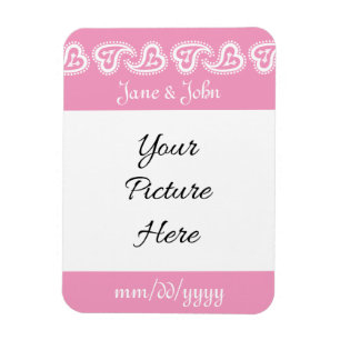 Sweet Paisley Hearts in Petal Pink Reminder Magnet