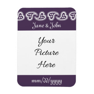 Sweet Paisley Hearts in Purple Reminder Magnet