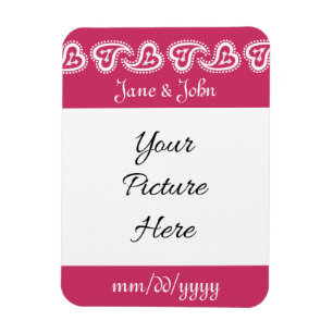 Sweet Paisley Hearts in Raspberry Reminder Magnet