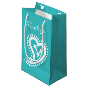 Sweet Paisley Hearts in Turquoise Gift Bag