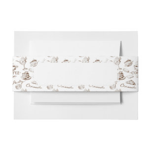Sweet paper invitation belly band