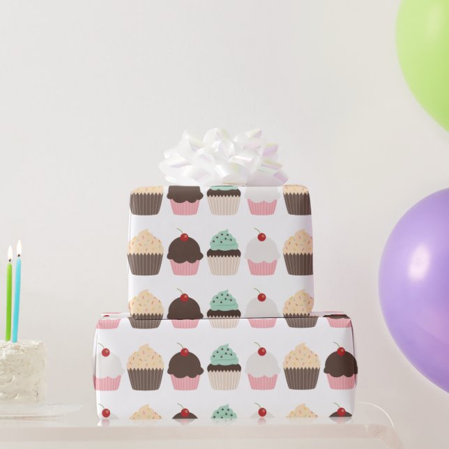 Sweet Party Dessert Cupcakes Wrapping Paper (Party Gifts)