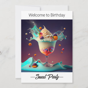 Sweet Party. Original invitation.  Save The Date