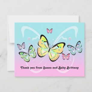 Sweet Pastel Butterfly Note Card