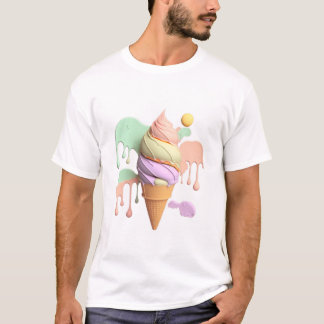 Sweet Pastel Ice Cream Cone T-Shirt 