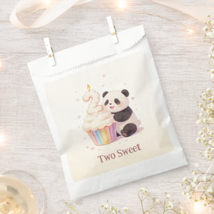 Sweet Pastel Panda Baby 2nd Birthday Favour Bags